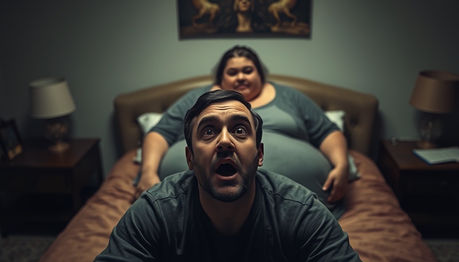Visual portrayal of extreme obesity health risks, including messaging.