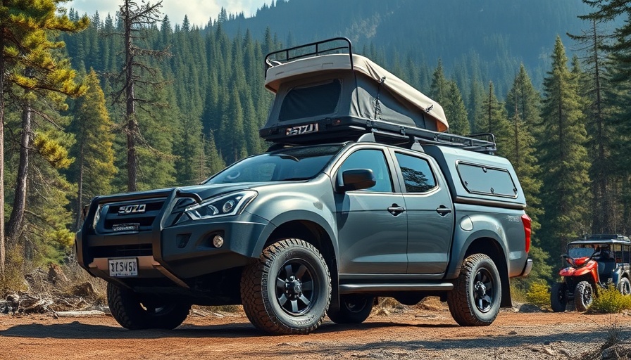 Rugged Isuzu D-Max Basecamp parked in scenic wilderness