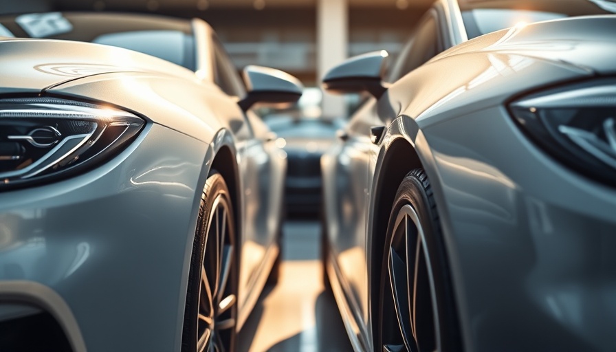 Close-up of modern cars in a dealership for choosing your next vehicle.