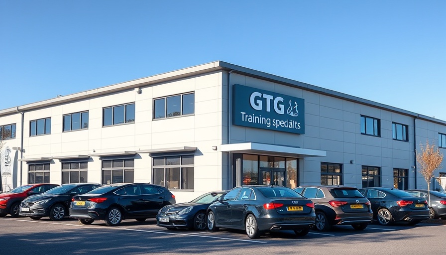 MG Motor UK Training Centre Scotland exterior with parked cars