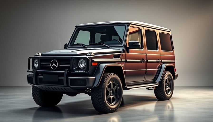 Classic Mercedes-Benz G-Class showcasing design evolution in minimalist studio.
