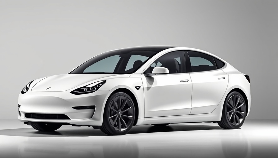 Sleek white 2020 Tesla Model 3 showcasing elegance in a studio.