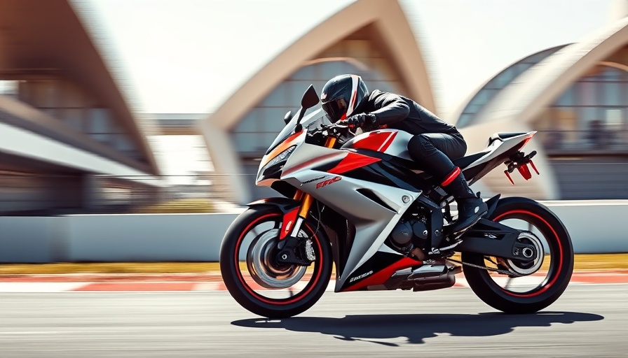 Aprilia RSV4 1100 motorcycle racing on track, dynamic view.