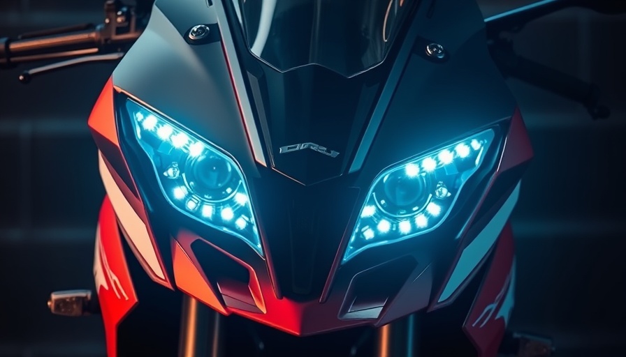 Close-up of a modern motorcycle with LED lights in a dark setting, featuring Harley-Davidson CVO Road Glide Challenges.