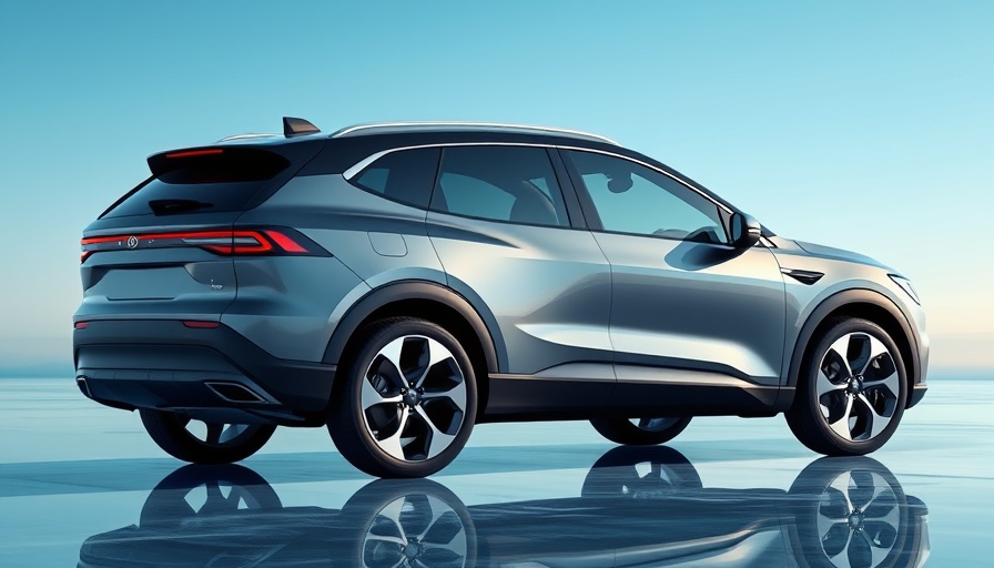 Electric and hybrid models Omoda and Jaecoo UK shown on a glossy blue surface.