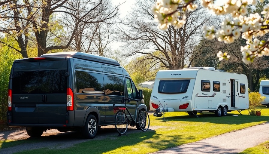 Abbey Wood Caravan and Motorhome Club Site with camper and caravan.