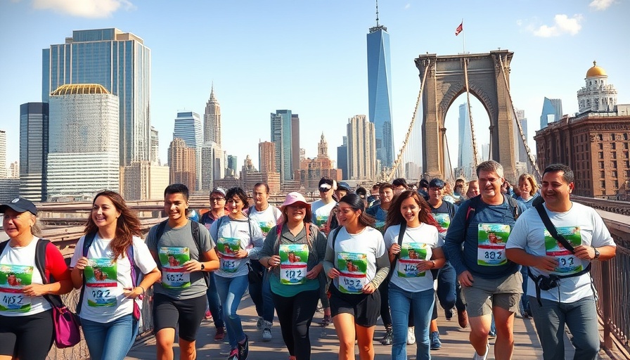 Participants in Charity Ben Walking Challenges crossing iconic city bridges.