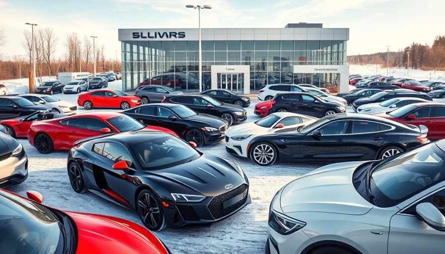 Busy luxury car dealership showcasing used car sales impact.