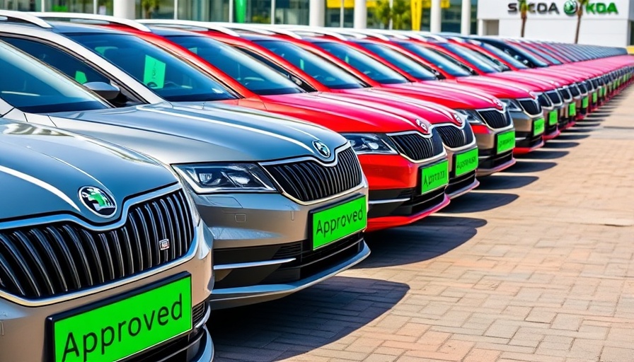 Used car market trends at a Skoda dealership.