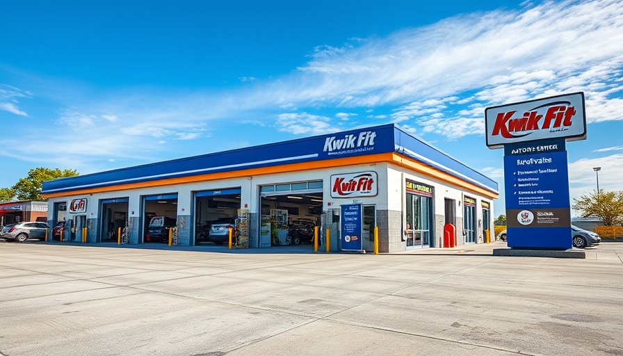 Kwik Fit service center building with visible branding and signage.