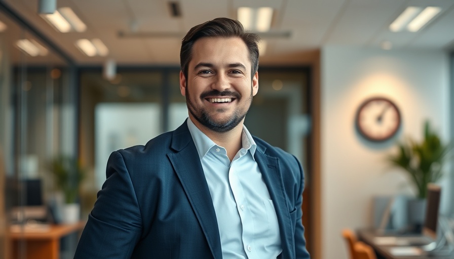 Vertu Motors FY25 results: Smiling business professional in office.