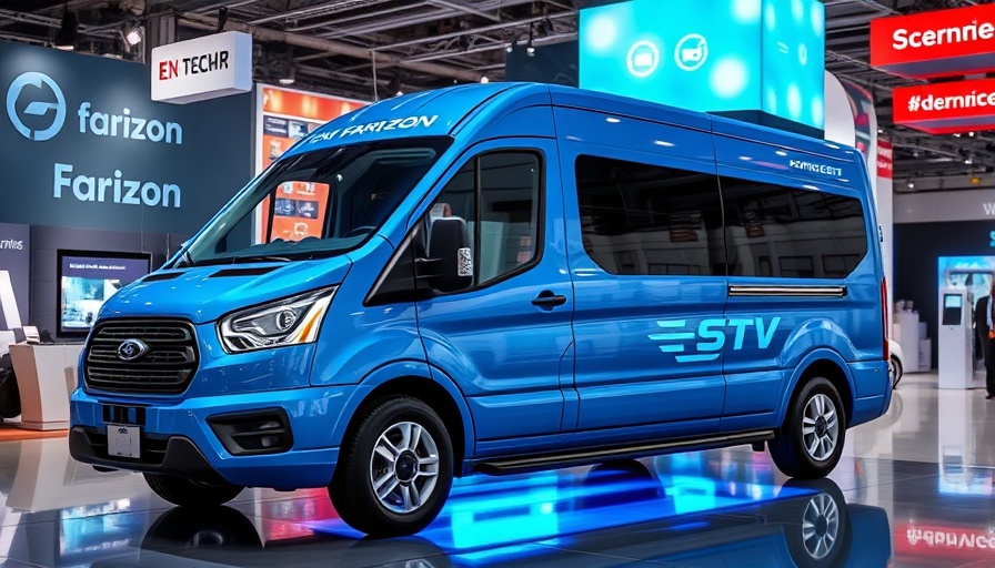 Farizon SV Plug-in van at a tech exhibition.