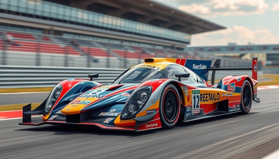 Racing car at high speed during motorsport event preparation
