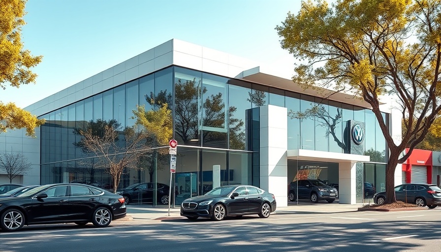 Swansway BYD dealership opening with sleek modern design and parking lot.