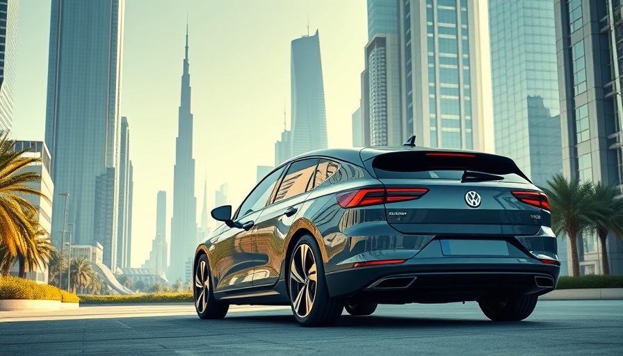 Volkswagen electric vehicle in a futuristic cityscape highlighting naming strategy.