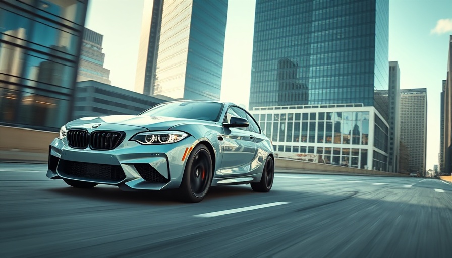 Sleek 2026 BMW M2 CS driving in urban setting.
