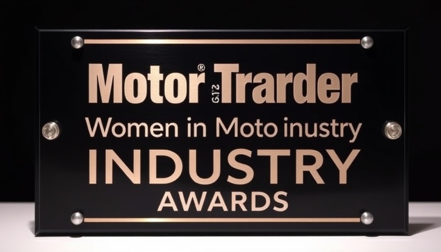 Motor Trader Women in Motor Industry Awards 2025 plaque design.