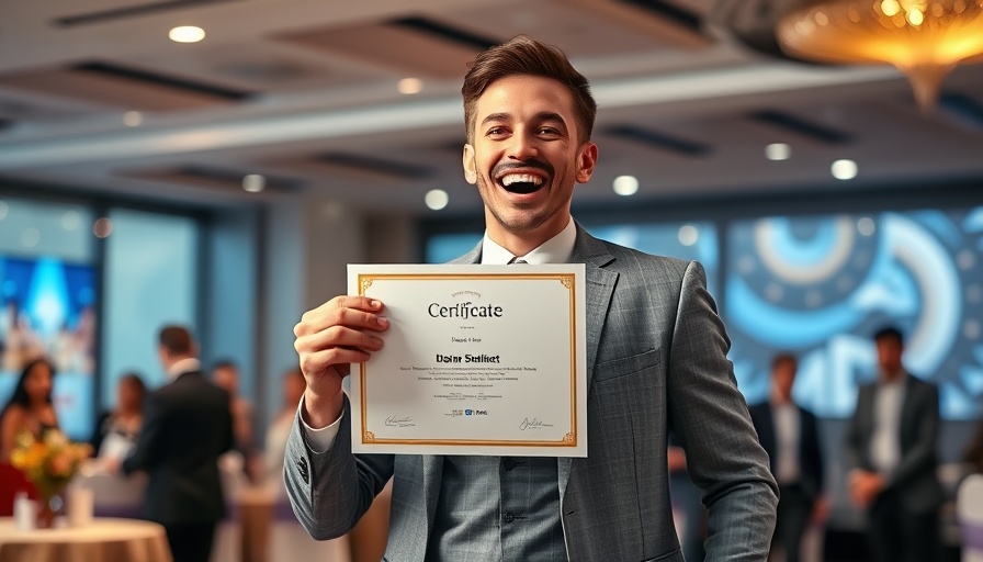 GTG Apprentice of the Year winner proudly posing with certificate.