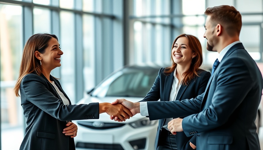 Business meeting handshake discussing Motor Ombudsman Codes updates with GAP insurance