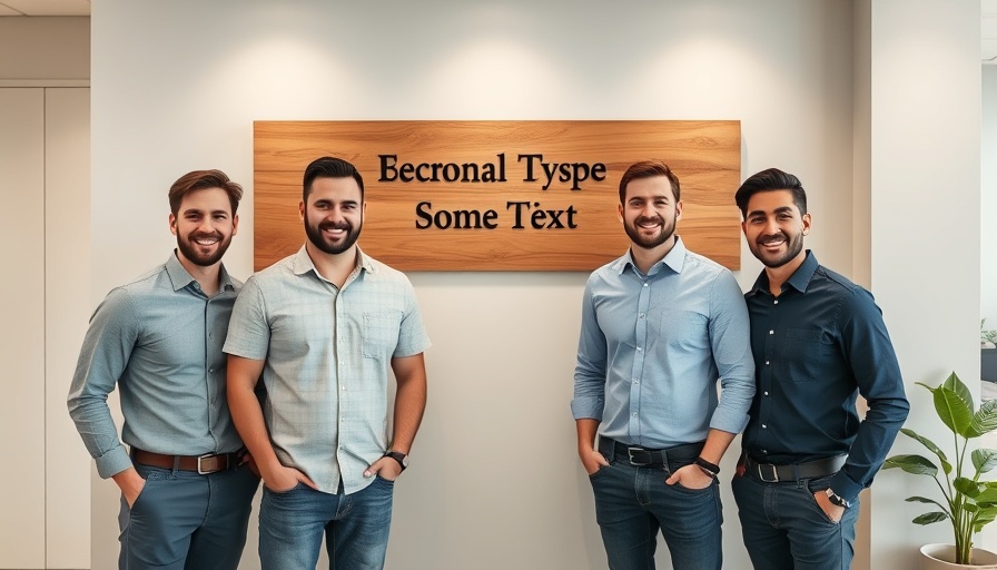 Smiling team in front of 'BUMPER' sign, digital payment platform for the automotive industry.