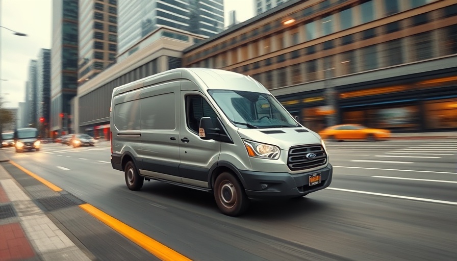 Dynamic van on city street symbolizing ZEV Mandate sales.