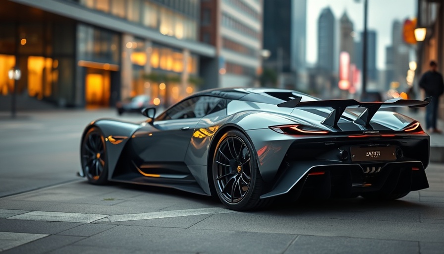 Sleek Aston Martin Valkyrie LM in urban setting.