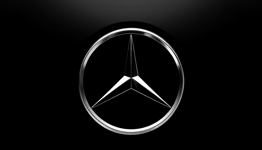 Sleek Mercedes-Benz logo on black background, symbolizing prestige.
