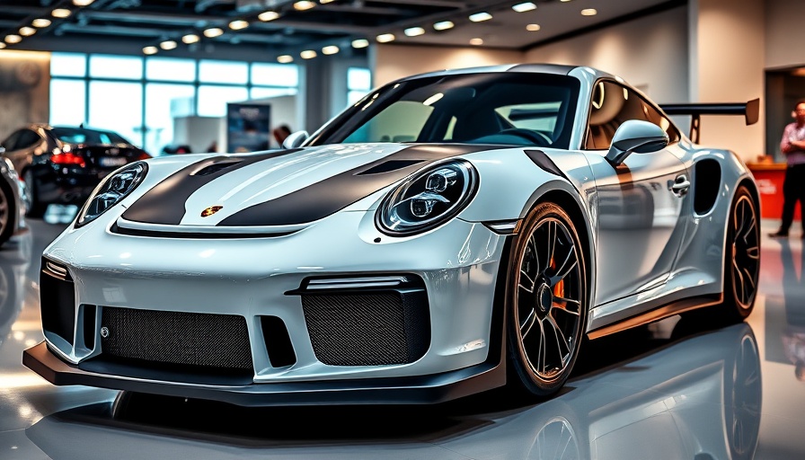 Porsche 911 GT3 RS in charity auction display.