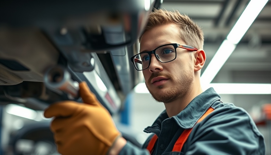 Young mechanic working under car in auto repair shop, out-of-hours repair payments.