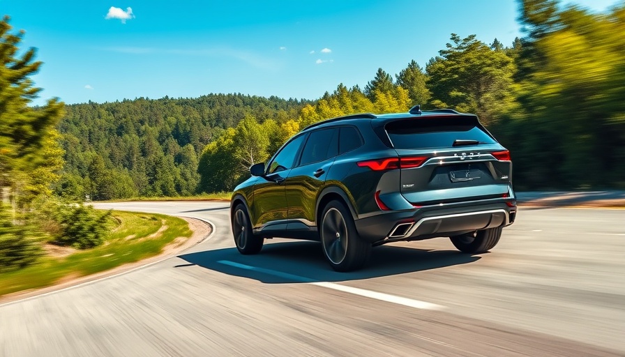 Suzuki e Vitara driving on scenic road, highlighting features