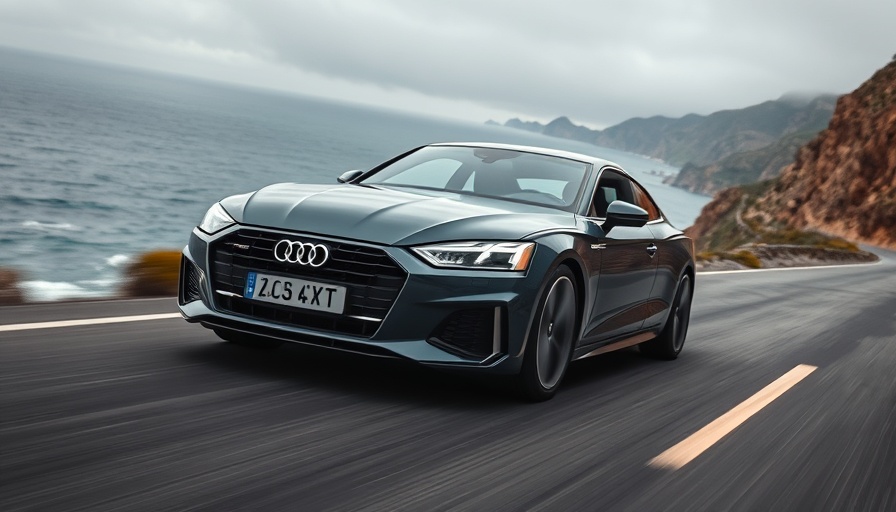 2025 Audi S5 Prestige on a scenic coastal road for review