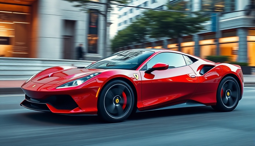 Ferrari EV delay with sleek red car parked.