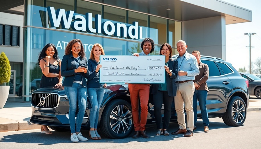 Waylands Volvo Reading donates to Ben charity with large check.