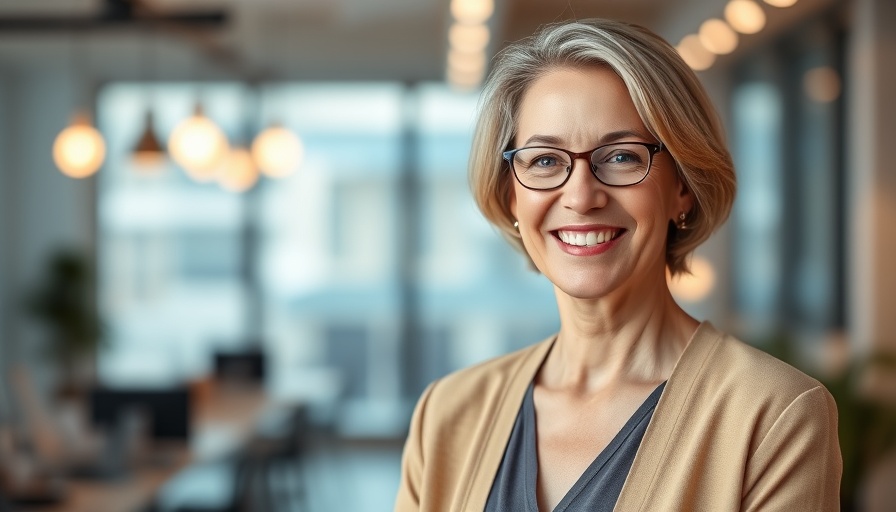 Confident woman in modern office, illustrating UK automotive industry government oversight.
