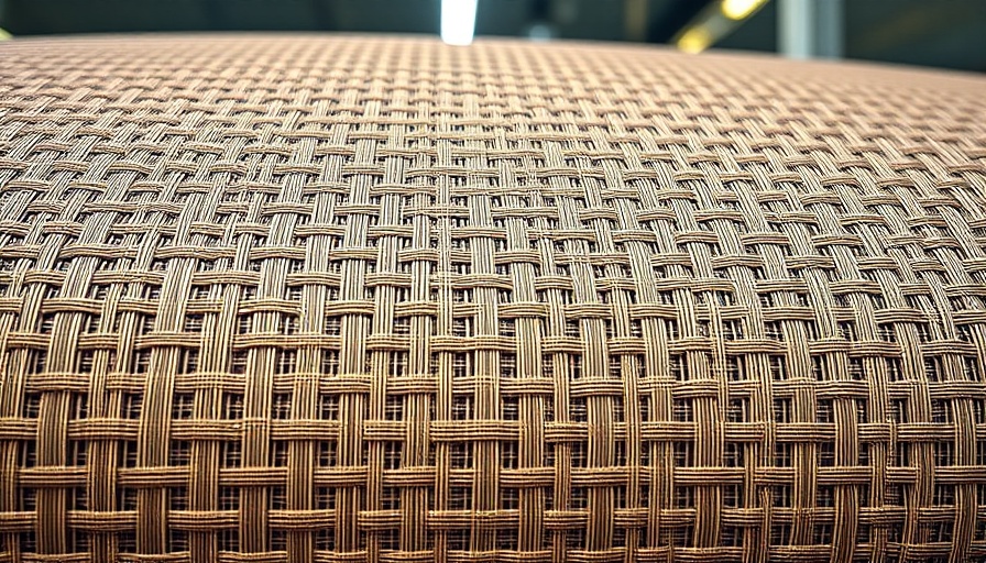 Close-up of BMW flax-based composite material with blue frame.
