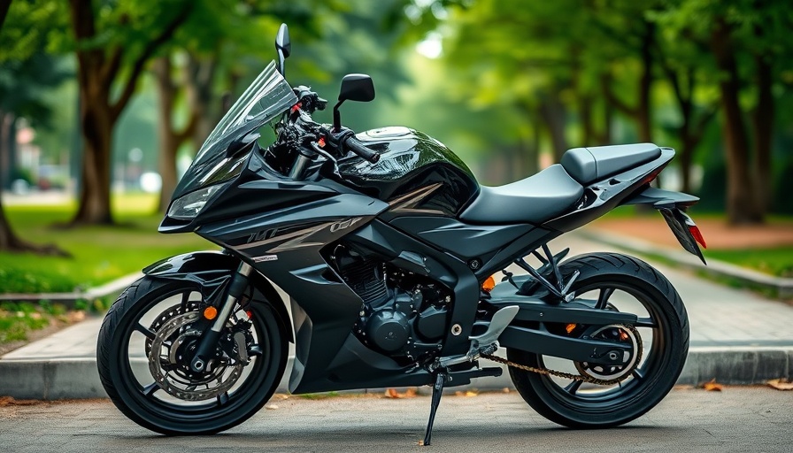 Black motorcycle parked in urban setting, relating to protecting your rights after a motorcycle crash.