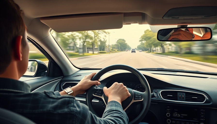 Insurance issues with faulty drivers depicted through driving scene.