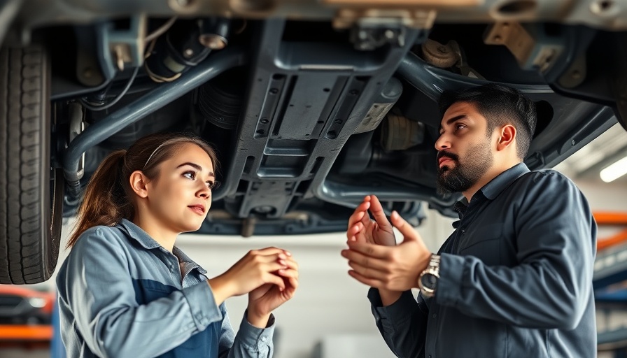 Citygate Automotive apprentice IMI skills competition, mechanics collaborating under vehicle.