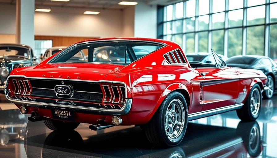 1967 Ford Mustang GT Zagato in showroom with glossy finish.