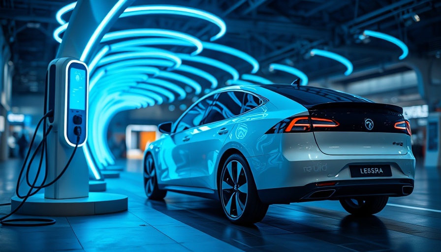 Electric vehicle charging at futuristic EV station, government EV grants