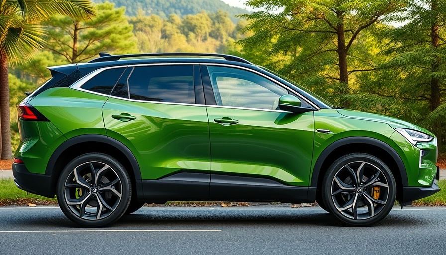 Leapmotor green electric SUV parked with price cut news.