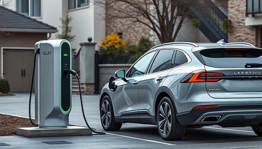 Home EV charging solutions with sleek SUV and charger.