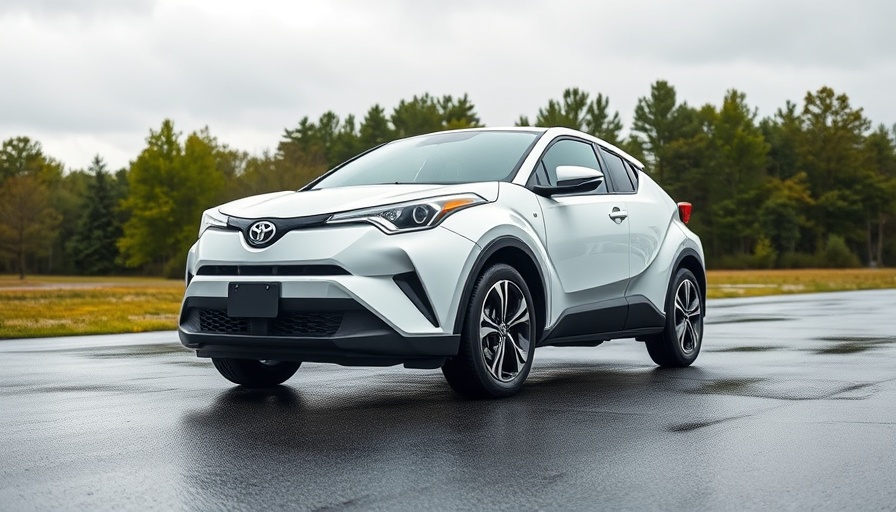 2025 Toyota C-HR Hybrid parked outdoors in an overcast setting.