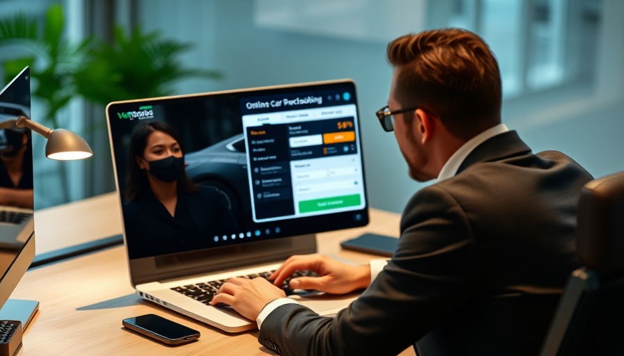 Person using laptop for digital service bookings increase, online interface visible.