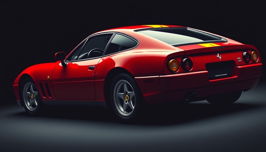 Piloti Ferrari 296 Speciale in a dark studio with racing decals.