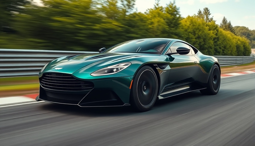 Aston Martin Valhalla Prototype on race track with motion blur.