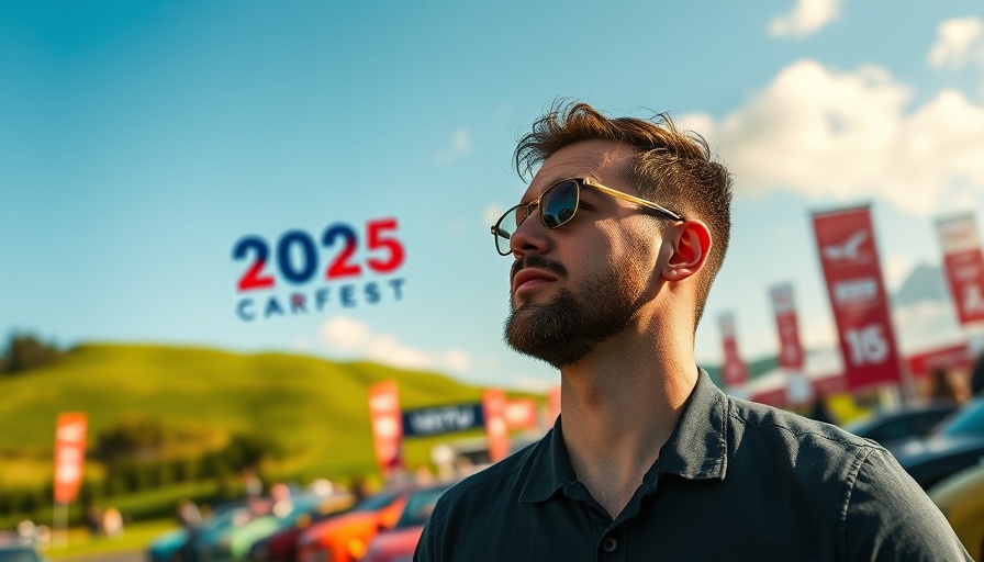 Man at Vertu CarFest debut, CarFest 2025 setting