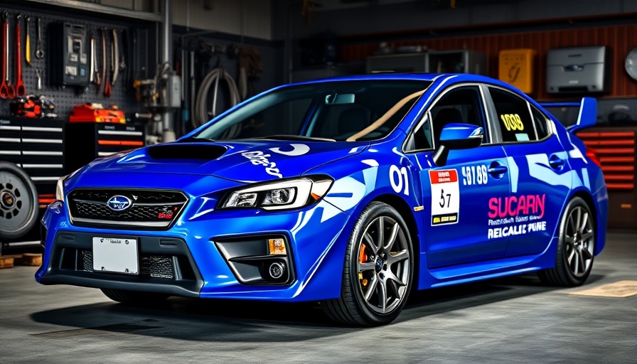Subaru Impreza Colin McRae Recce Car parked in garage