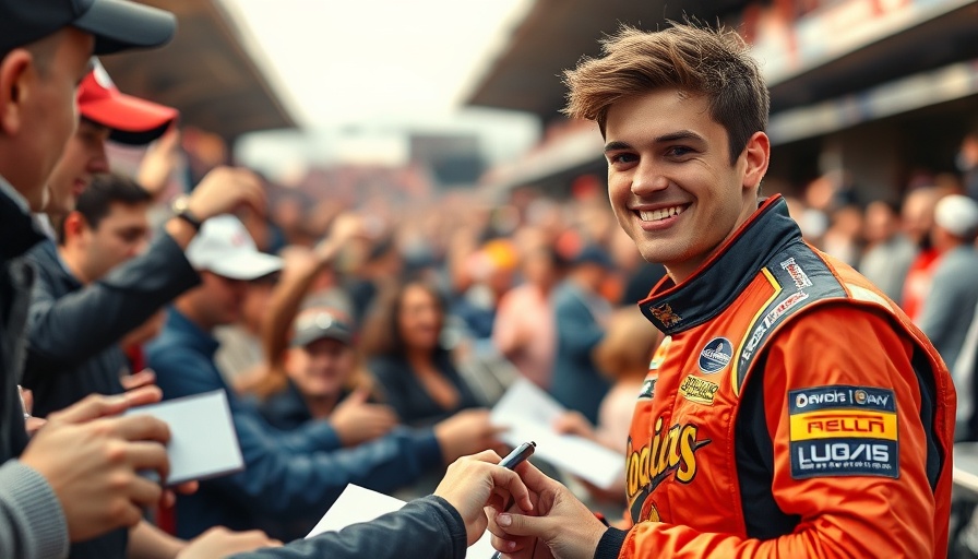 Connor Zilisch NASCAR signing event with fans.