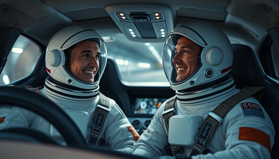Astronauts conversing inside one of the best luxury cars, elegant interior.